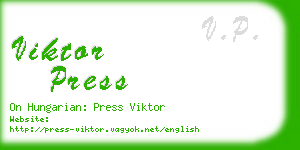 viktor press business card